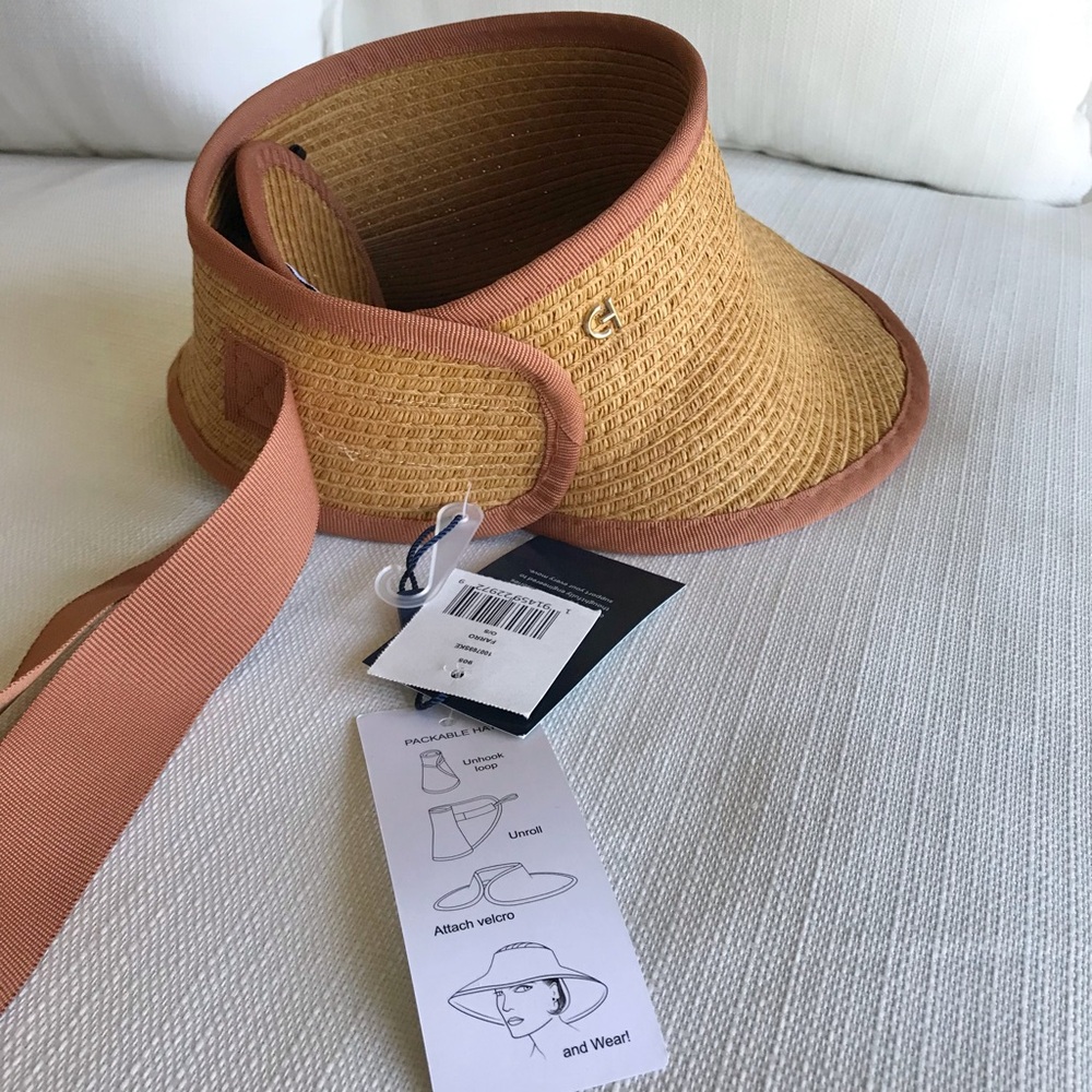 Cole Haan Packable Paper Visor Sun Hat, NWT - Picture 15 of 16